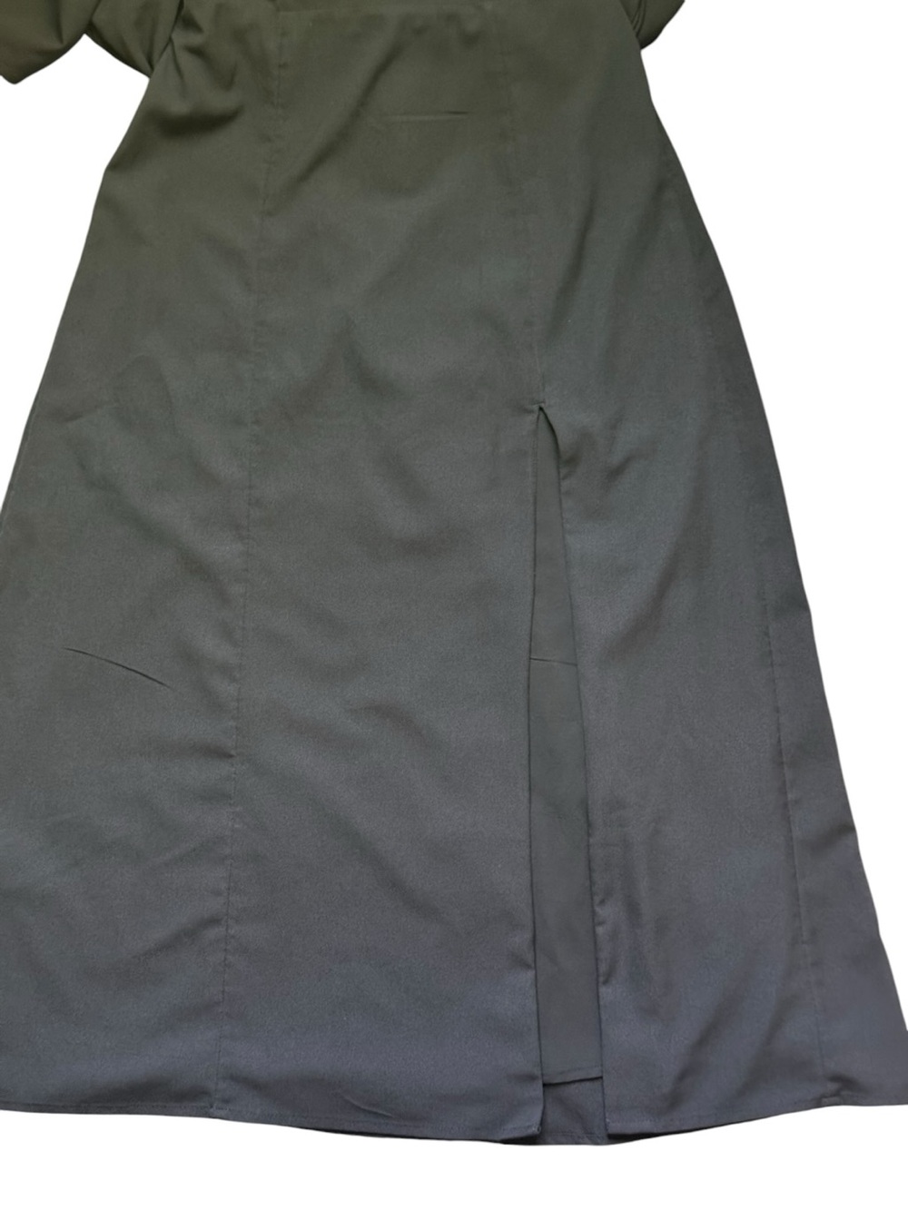 Abercrombie & Fitch Black Long-Sleeve Square Neck Midi Dress - Picture 6 of 13